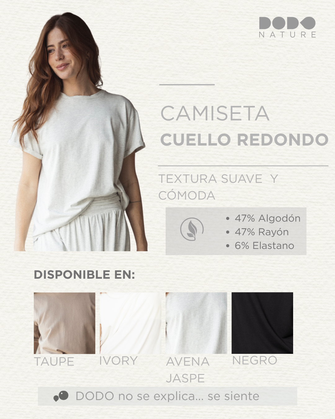 CAMISETA CUELLO REDONDO CON GUARDA POLVO