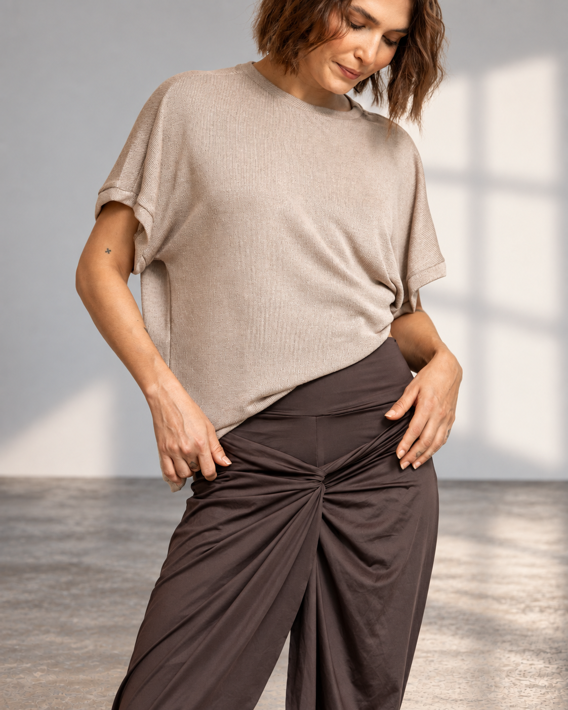 PANTALÓN HAREM CON NUDO